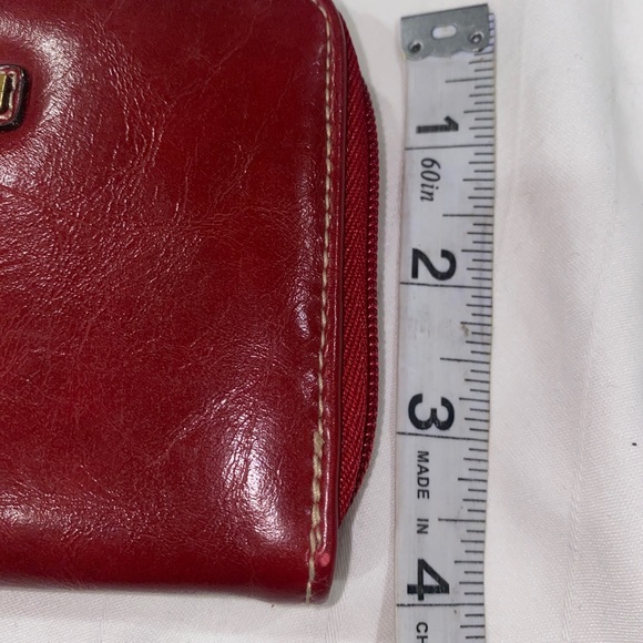 Strada Red Maroon Leather Mini Wallet  Vintage EUC - Picture 8 of 8